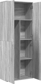 vidaXL Ντουλάπι Γκρι Sonoma 70x35x180 εκ. από Επεξεργασμένο Ξύλο