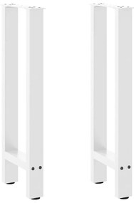 vidaXL Πόδια Κονσόλας 2 τεμ. Λευκά 38x (72-73) εκ. Ατσάλι