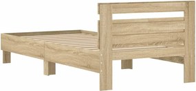 vidaXL Πλαίσιο Κρεβατιού με Κεφαλάρι Sonoma Δρυς 100x200εκ. Επεξ. Ξύλο