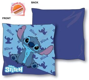 Διακοσμητικό Μαξιλάρι Disney Home Velboa 38x38εκ. Stitch 04 Blue DimCol