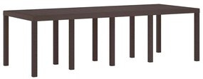 vidaXL Σέτ φαγητού για κήπο 11 pcs Καφέ Rattan Polt