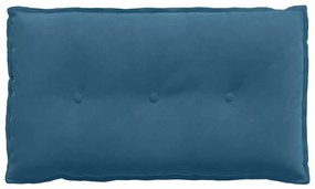 vidaXL Μαξιλάρι Πλάτης Μπλε 80 x 50 cm Υφασμάτινο Κορντουρά