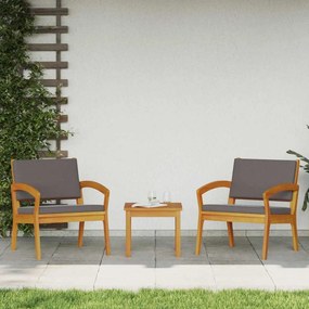 vidaXL Σετ μπιστρό με μαξιλάρι 3 pcs Καφέ Πολυεστέρας