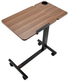 VEVOR Overbed Table Mobile Bed Side Desk with Flip Desktop Wheels &amp; Cup Holder