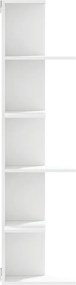 vidaXL Γωνιακή Ραφιέρα Τοίχου Λευκή 36,5x36,5x140 εκ. Επεξ. Ξύλο