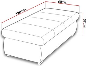 Πουφ Bangkok Plus-Prasino - 120.00Χ60.00Χ39.00cm