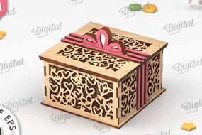 Σετ των 2 Intra απο ξύλο plywood 3mm-4mm πάχος - Διακοσμητικό Ξύλινο Κουτί Δώρου Κοπή Laser Δίασταση 15x15 cm INTRAFABR-115295046