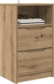 vidaXL Κομοδίνα 2 τμχ. Artisan Δρυς 40 x 30 x 67 cm Επεξεργασμένο Ξύλο