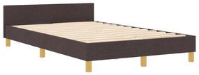 vidaXL Κρεβάτι  Σκελετός Σκούρο Καφέ 120x200 εκ. Υφάσμα