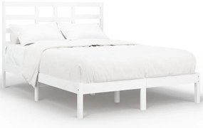 vidaXL Πλαίσιο Κρεβατιού Λευκό 160 x 200 εκ. από Μασίφ Ξύλο