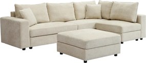 Πολυμορφικός καναπές Navaro pakoworld ύφασμα μπεζ 281x256x85εκ