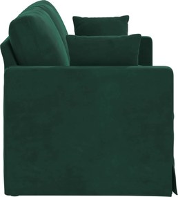 vidaXL Καναπές Σκούρο Πράσινο