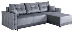 ΓΩΝΙΑΚΟΣ ΚΑΝΑΠΕΣ ΚΡΕΒΑΤΙ Smak ΓΚΡΙ ΧΡΩΜΑ 266x175x83εκ 21044946