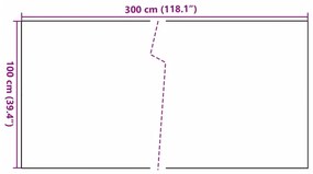 Διαχωριστικό Βεράντας Ανθρακί 300 x 100 εκ. από Συνθετικό Ρατάν - Ανθρακί