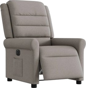 vidaXL Πολυθρόνα Ανακλινόμενη Ηλεκτρική Taupe Υφασμάτινη