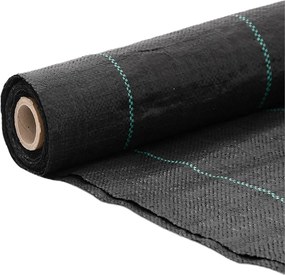 vidaXL Μεμβράνη Εδαφοκάλυψης Μαύρη 2x50 μ. από Πολυπροπυλένιο