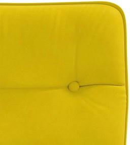 vidaXL Καρέκλες Τραπεζαρίας 2 τεμ. Κίτρινες Βελούδινες