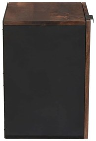 vidaXL Ντουλάπα του Νιπτήρα με ράφι Καφέ, Μαύρο 38 x 33.5 x 48 εκ.