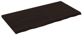 vidaXL Πάγκος Μπάνιου Σκούρο Καφέ 120x60x(2-4) εκ. Επεξεργ. Μασίφ Ξύλο