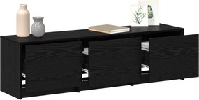 vidaXL Ντουλάπι TV Μαύρη Οξυά 140 x 34 x 40 εκ Επεξεργασμένο ξύλο