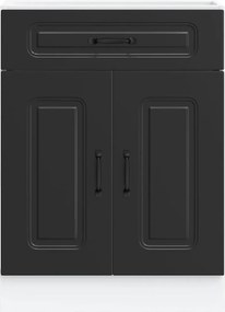 vidaXL ντουλάπι βάσης κουζίνας Kalmar Μαύρο από Επεξεργασμένο Ξύλο