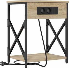 vidaXL Κομοδίνο 2 τεμ. Δρύς Sonoma 41 x 31 x 51 εκ. Επεξεργασμένο Ξύλο
