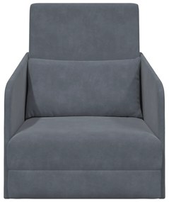 vidaXL καναπές κρεβάτι 2-σε-1 Σκούρος Γκρι 65x80x83 εκ. Βελούδο