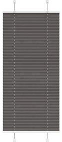 vidaXL Πλισέ περσίδα Μαύρο 55x100 cm Πλάτος υφάσματος 54,4 cm