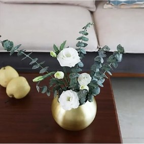 Stewehome γυάλινο διακοσμητικό βάζο φανούς Χρυσό