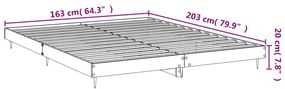 ΠΛΑΙΣΙΟ ΚΡΕΒΑΤΙΟΥ ΓΚΡΙ ΣΚΥΡΟΔΕΜΑΤΟΣ 160X200 ΕΚ. ΕΠΕΞΕΡΓ. ΞΥΛΟ 832233