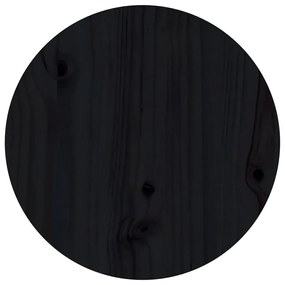 vidaXL Τραπεζάκι Σαλονιού Μαύρο Ø 40x60 εκ από Μασίφ Ξύλο Πεύκου
