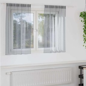 vidaXL Κουρτίνα βυσσινί 2 pcs Σκούρο Γκρι 140 x 140 cm Πολυεστέρας