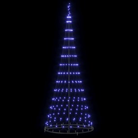 vidaXL LED Χριστουγεννιάτικο Δέντρο Μπλε 250 cm Μέταλλο
