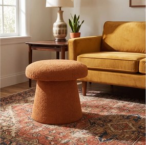 ΣΚΑΜΠΌ &amp; ΠΟΥΦ FOOTSTOOL MUSHROOM TEDDY BROWN AAK400120
