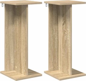 vidaXL Βάση φυτών 2 τεμ. Sonoma Δρυς 25 x 25,5 x 60,5 εκ.