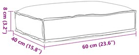 vidaXL Μαξιλάρι Παλέτας για Καθίσμα Ανθρακί 60x40x8 εκ Υφασμα Oxford