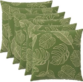 vidaXL Κάλυμμα Μαξιλαριού 6 pcs HEERLEN Σχέδιο Φύλλου 80 x 80 cm