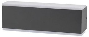 Απλίκα Φωτιστικό Τοίχου LED 10W Ανθρακί 3000K IP54 Up Down 23cm Nikita145-82095 Eurolamp-145-82095-Ανθρακί 145-82095