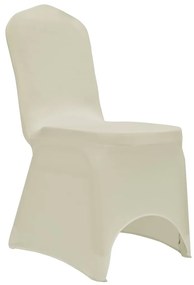 vidaXL Κάλυμμα Καρέκλας Ελαστικό Κρεμ 12 τεμ.