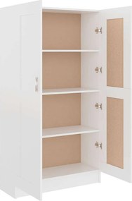 vidaXL Βιβλιοθήκη Λευκή 82,5 x 30,5 x 150 εκ. Επεξ. Ξύλο