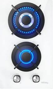 ISEASY MGBG-312A εστία αερίου, 2 καυστήρες (λευκό)