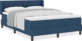 vidaXL Κρεβάτι με ελατήρια με στρώμα Μπλε 200 x 140 cm Πολυεστέρας