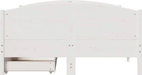 vidaXL Σκελετός Κρεβ. Χωρίς Στρώμα Λευκό 120x200 εκ Μασίφ Πεύκο