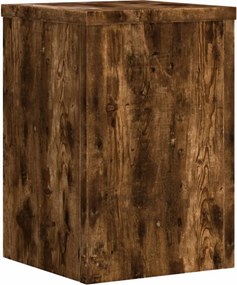 vidaXL Βάσεις Φυτών 2Τεμ. Καπνιστή Δρυς 25x25x35εκ. Επεξεργασμένο Ξύλο