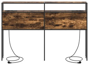 vidaXL Κεφαλάρι Αποθήκης Καπνιστή δρυς 160 cm Επεξεργασμένο ξύλο