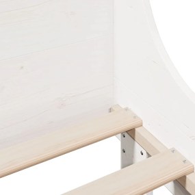 vidaXL Σκελετός Κρεβ. Χωρίς Στρώμα Λευκό 75x190 εκ Μασίφ Πεύκο