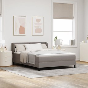 vidaXL Κρεβάτι με Σπαστή Βάση και Στρώμα Ταυπέ 140x200 εκ Υφασμάτινο