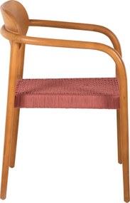 ΠΟΛΥΘΡΟΝΑ OSLO HM9636.06 ΞΥΛΟ TEAK ΦΥΣΙΚΟ & ΣΧΟΙΝΙ--B’ΔΙΑΛΟΓΗΣ 55x54x80Yεκ.