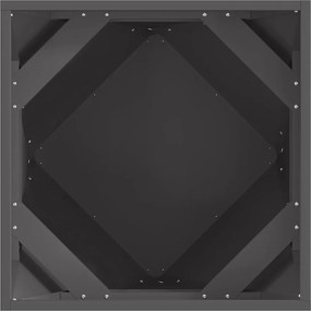 vidaXL Γλάστρα 2 pcs Μαύρο 50 x 50 x 50 cm Ατσάλι