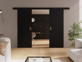 Συρόμενες πόρτες Dover 199, 38 kg, Μαύρο, Πλαστικοποιημένη μοριοσανίδα, Αλουμίνιο | Epipla1.gr